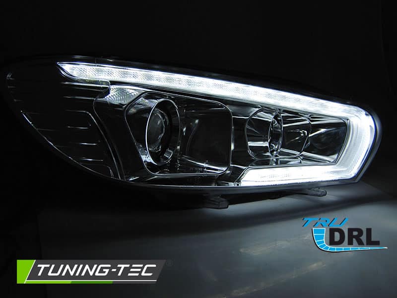 XEONON Predné svetlá TUBE SEQ LED chróm vhodné pre VW SCIROCCO 08-04.14 – Obrázok 3