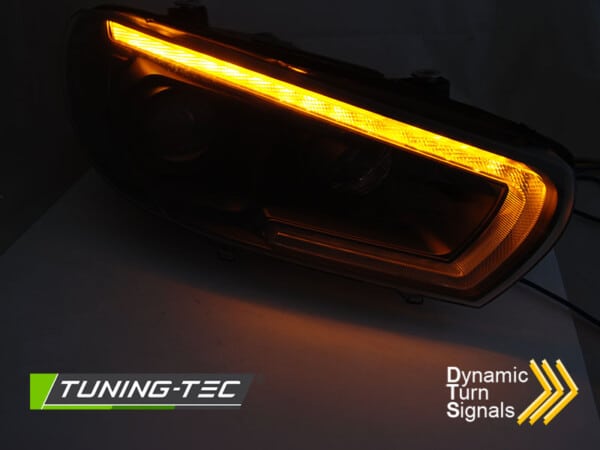 Predné svetlá TUBE SEQ LED BLACK vhodné pre VW SCIROCCO 14-17 – Obrázok 4