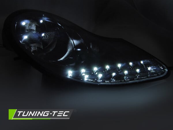 Predné svetlá DAYLIGHT ALL GLOSSY BLACK vhodné pre PORSCHE BOXSTER 96-04 /911 996 – Obrázok 2
