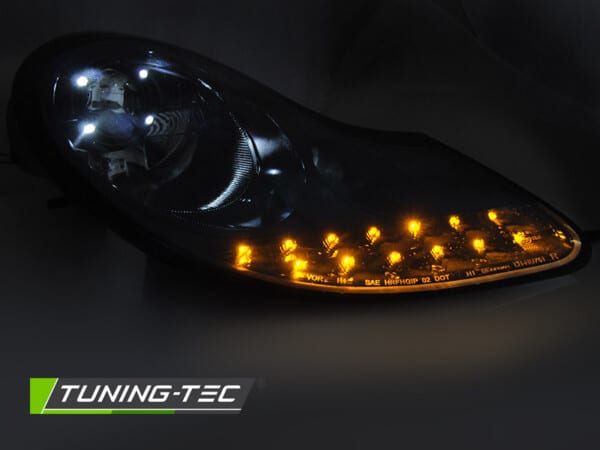 Predné svetlá DAYLIGHT ALL GLOSSY BLACK vhodné pre PORSCHE BOXSTER 96-04 /911 996 – Obrázok 3
