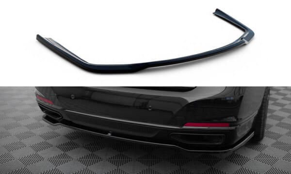 MAXTON DESIGN - Spoiler pod zadný nárazník vhodné pre BMW 7 G11 FACELIFT, Čierny lesk