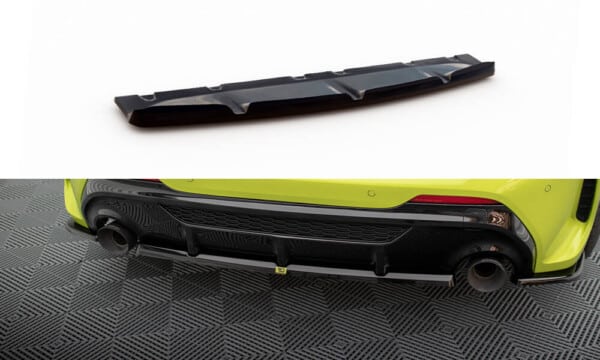 MAXTON DESIGN - Spoiler pod zadný nárazník V.2 vhodné pre BMW M135I F40, Čierny lesk