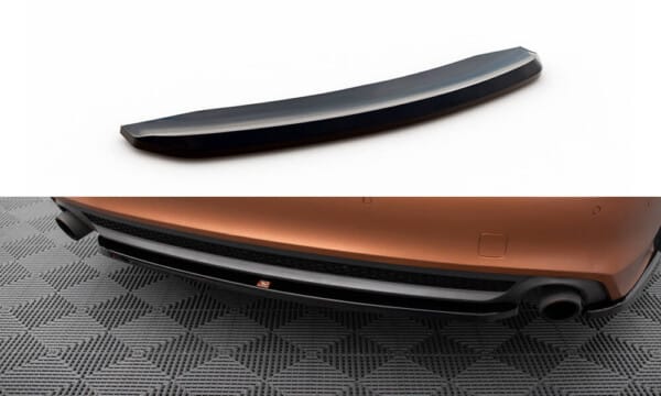 MAXTON DESIGN - Spoiler pod zadný nárazník, AUDI A7 C7 S-line, Čierny lesk