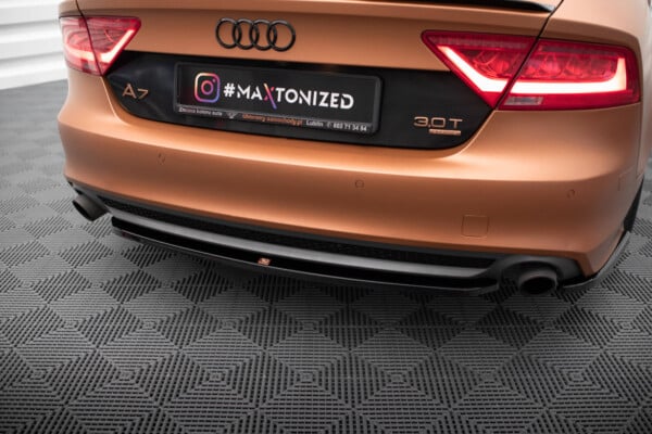 MAXTON DESIGN - Spoiler pod zadný nárazník, AUDI A7 C7 S-line, Čierny lesk – Obrázok 2