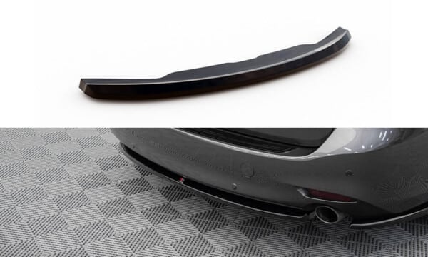 MAXTON DESIGN - Spoiler pod zadný nárazník MAZDA 6 MK3 FACELIFT, Čierny lesk