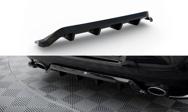 MAXTON DESIGN - Stredový spoiler pod zadný nárazník ,CHRYSLER 300 MK2, Čierny lesk