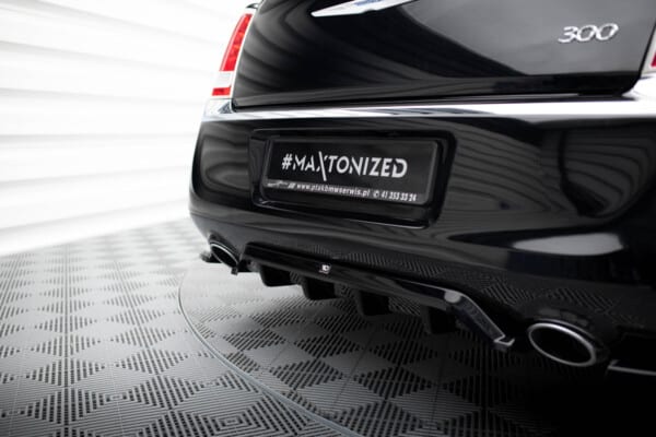 MAXTON DESIGN - Stredový spoiler pod zadný nárazník ,CHRYSLER 300 MK2, Čierny lesk – Obrázok 4