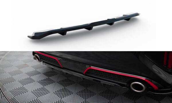 MAXTON DESIGN - Spoiler pod zadný nárazník, KIA CEED GT MK3 FACELIFT, Čierny lesk