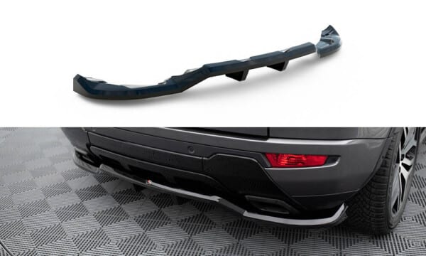 MAXTON DESIGN - Spoiler pod zadný nárazník, LAND ROVER RANGE ROVER EVOQUE HSE DYNAMIC MK1 FACELIFT, Čierny lesk