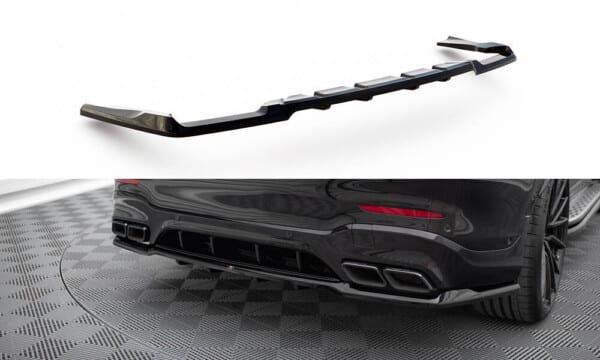 MAXTON DESIGN - Spoiler pod zadný nárazník V.1, MERCEDES-AMG GLC 63 SUV X253, Čierny lesk