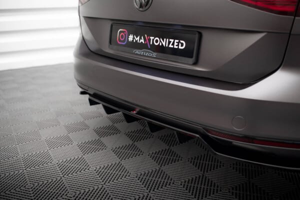 MAXTON DESIGN - Spoiler pod zadný nárazník VOLKSWAGEN PASSAT R-LINE B8, Čierny lesk – Obrázok 6