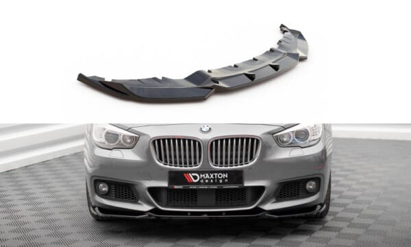 MAXTON DESIGN - Spoiler pod predný nárazník vhodné pre BMW 5 GT M-PACK F07, Čierny lesk