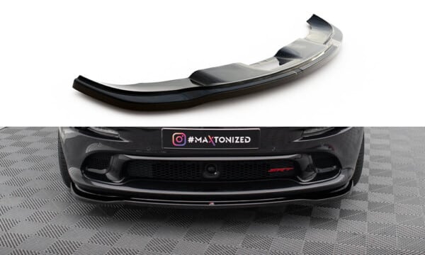 MAXTON DESIGN - Spoiler pod predný nárazník JEEP GRAND CHEROKEE SRT WK2 FACELIFT, Čierny lesk