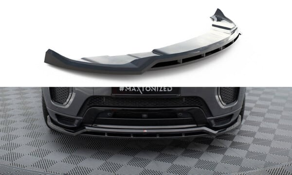 MAXTON DESIGN - Spoiler pod predný nárazník, LAND ROVER RANGE ROVER EVOQUE HSE DYNAMIC MK1 FACELIFT, Čierny lesk