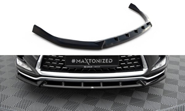 MAXTON DESIGN - Spoiler pod predný nárazník LEXUS RX MK4 FACELIFT, Čierny lesk