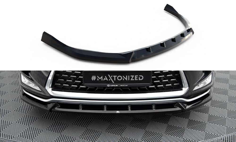 MAXTON DESIGN - Spoiler pod predný nárazník LEXUS RX MK4 FACELIFT, Čierny lesk