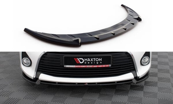 MAXTON DESIGN - Spoiler pod predný nárazník TOYOTA YARIS MK3 FACELIFT, Čierny lesk