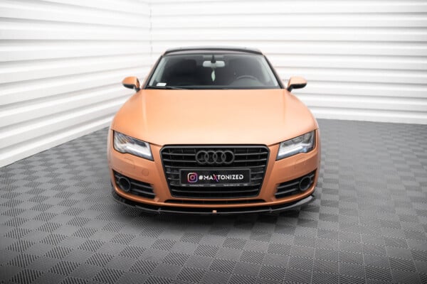 MAXTON DESIGN - Spoiler pod predný nárazník V.1, AUDI A7 C7, Čierny lesk – Obrázok 2