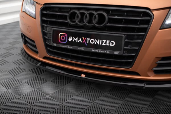 MAXTON DESIGN - Spoiler pod predný nárazník V.1, AUDI A7 C7, Čierny lesk – Obrázok 3