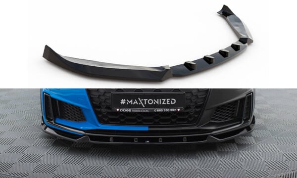 MAXTON DESIGN - Spoiler pod predný nárazník V.1 , AUDI TT S 8S FACELIFT, Čierny lesk