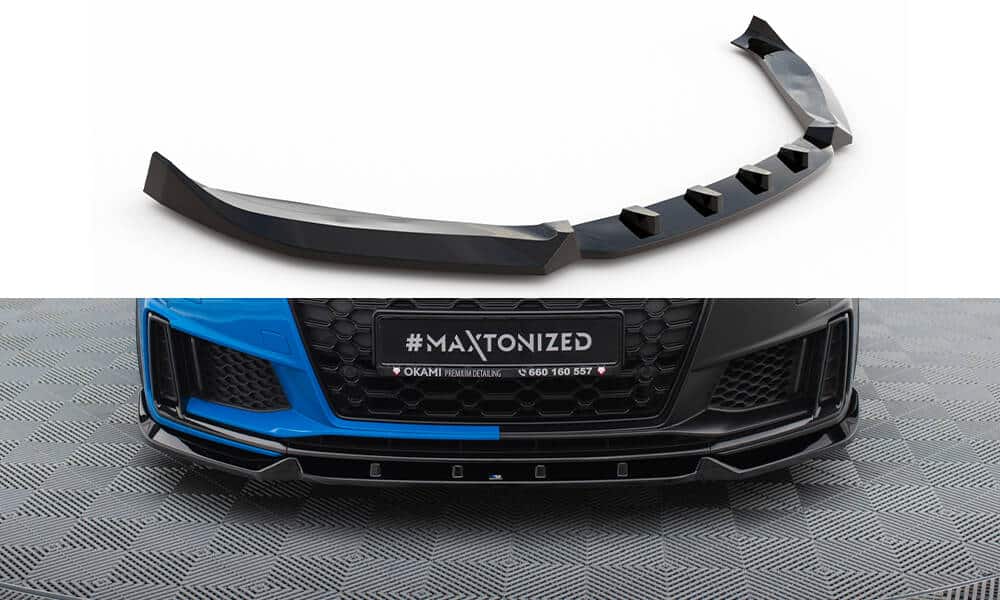 MAXTON DESIGN - Spoiler pod predný nárazník V.1 , AUDI TT S 8S FACELIFT, Čierny lesk