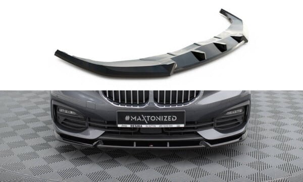 MAXTON DESIGN - Spoiler pod predný nárazník V.1 vhodné pre BMW 1 F40 ,Čierny lesk