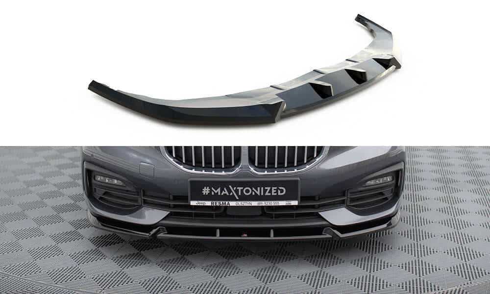 MAXTON DESIGN - Spoiler pod predný nárazník V.1 vhodné pre BMW 1 F40 ,Čierny lesk