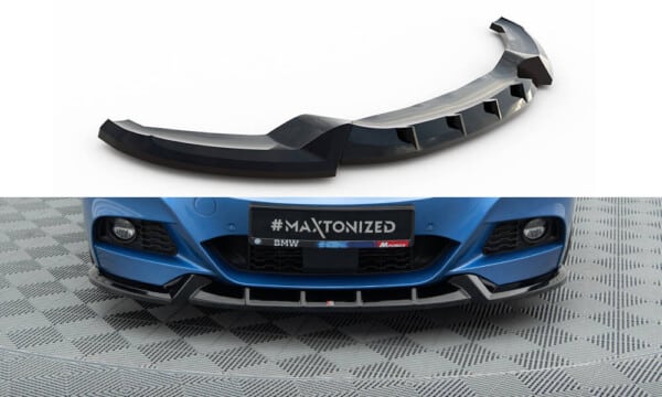 MAXTON DESIGN - Spoiler pod predný nárazník V.1 , vhodné pre BMW 3 GT M-PACK F34 , Čierny lesk