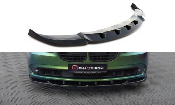 MAXTON DESIGN - Spoiler pod predný nárazník V.1 vhodné pre BMW 7 F01,Čierny lesk