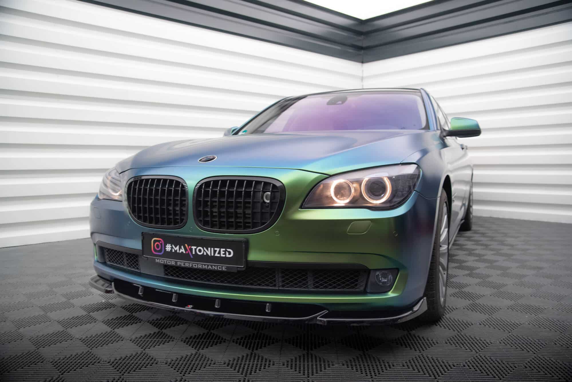 MAXTON DESIGN - Spoiler pod predný nárazník V.1 vhodné pre BMW 7 F01,Čierny lesk – Obrázok 3