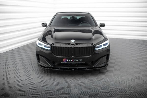 MAXTON DESIGN - Spoiler pod predný nárazník V.1 vhodné pre BMW 7 G11 FACELIFT, Čierny lesk – Obrázok 2