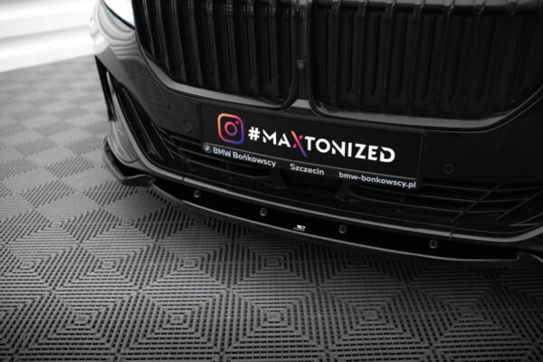 MAXTON DESIGN - Spoiler pod predný nárazník V.1 vhodné pre BMW 7 G11 FACELIFT, Čierny lesk – Obrázok 3