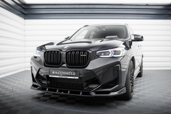 MAXTON DESIGN - Spoiler pod predný nárazník V.1 ,vhodné pre BMW X3 M F97 FACELIFT, Čierny lesk – Obrázok 2