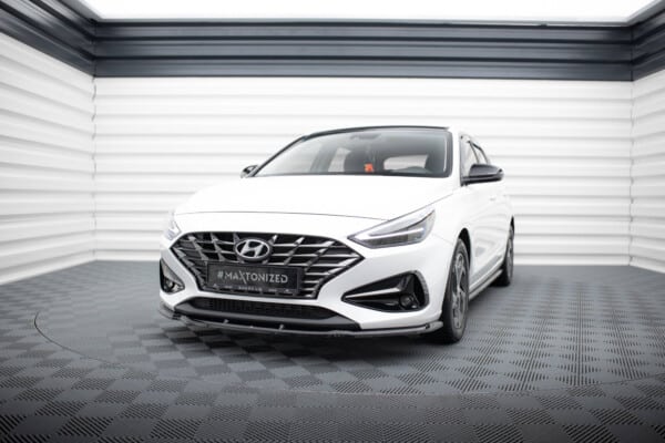 MAXTON DESIGN - Spoiler pod predný nárazník V.1 , HYUNDAI I30 MK3 FACELIFT, Čierny lesk – Obrázok 3