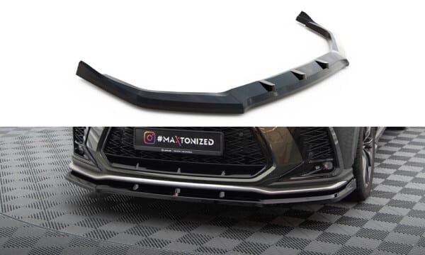 MAXTON DESIGN - Spoiler pod predný nárazník V.1, LEXUS NX F-SPORT MK2, Čierny lesk