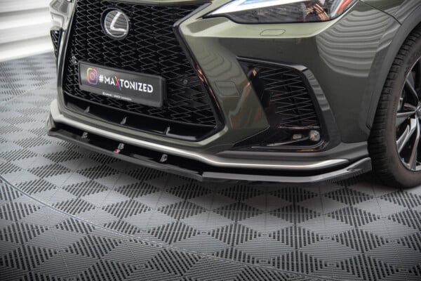 MAXTON DESIGN - Spoiler pod predný nárazník V.1, LEXUS NX F-SPORT MK2, Čierny lesk – Obrázok 3