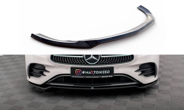 MAXTON DESIGN - Spoiler pod predný nárazník V.1 MERCEDES-BENZ E-CLASS W213 COUPE (C238) / CABRIOLET (A238) AMG-LINE / 53 AMG, Čierny lesk