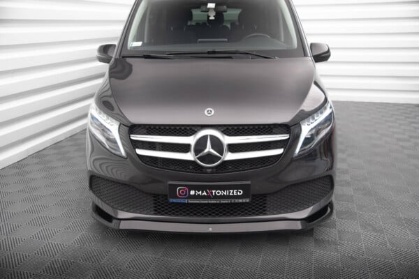 MAXTON DESIGN - Spoiler pod predný nárazník V.1, MERCEDES-BENZ V-CLASS W447 FACELIFT, Čierny lesk – Obrázok 3