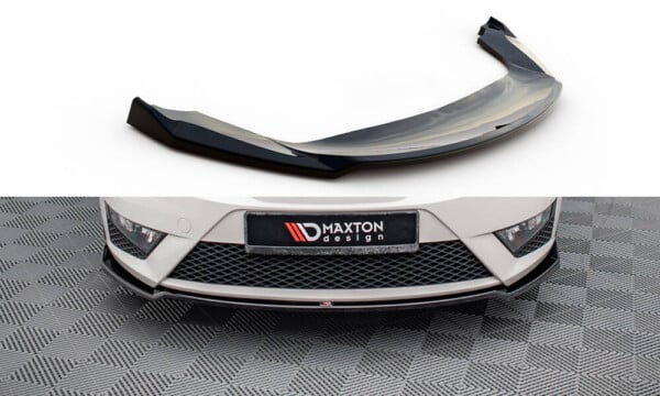 MAXTON DESIGN - Spoiler pod predný nárazník V.1 ,SEAT IBIZA FR SC MK4 FACELIFT, Čierny lesk