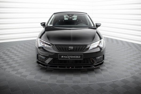 MAXTON DESIGN - Spoiler pod predný nárazník, SEAT LEON MK3 FACELIFT, Čierny lesk – Obrázok 3