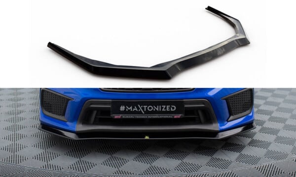 MAXTON DESIGN - Spoiler pod predný nárazník V.1, SUBARU WRX STI MK1 FACELIFT, Čierny lesk