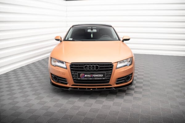MAXTON DESIGN - Spoiler pod predný nárazník V.2, AUDI A7 C7, Čierny lesk – Obrázok 2