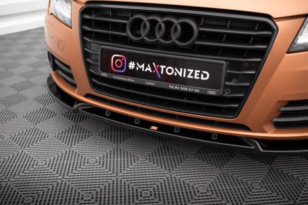 MAXTON DESIGN - Spoiler pod predný nárazník V.2, AUDI A7 C7, Čierny lesk – Obrázok 3