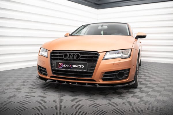 MAXTON DESIGN - Spoiler pod predný nárazník V.2, AUDI A7 C7, Čierny lesk – Obrázok 4