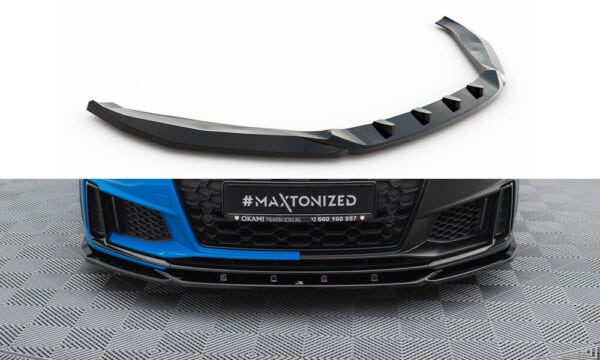 MAXTON DESIGN - Spoiler pod predný nárazník V.2 , AUDI TT S 8S FACELIFT, Čierny lesk