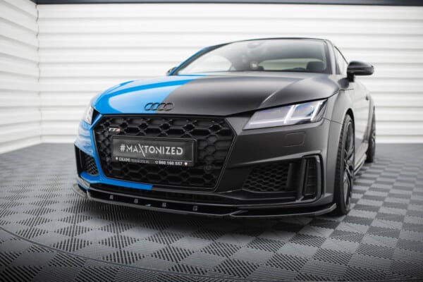 MAXTON DESIGN - Spoiler pod predný nárazník V.2 , AUDI TT S 8S FACELIFT, Čierny lesk – Obrázok 4