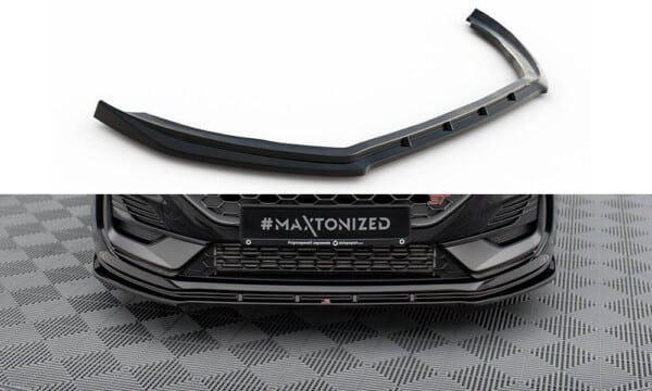 MAXTON DESIGN - Spoiler pod predný nárazník V.2, FORD FIESTA ST MK8 FACELIFT, Čierny lesk