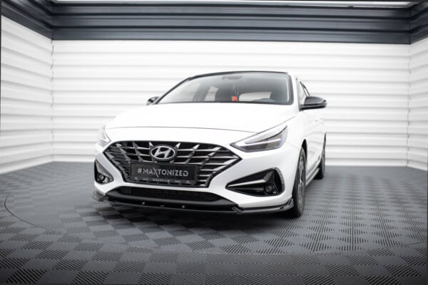 MAXTON DESIGN - Spoiler pod predný nárazník V.2, HYUNDAI I30 MK3 FACELIFT, Čierny lesk – Obrázok 4
