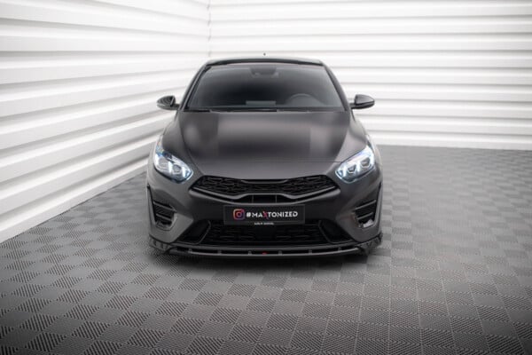 MAXTON DESIGN - Spoiler pod predný nárazník V.2 KIA PROCEED / CEED GT MK1 FACELIFT / MK3 FACELIFT, Čierny lesk – Obrázok 2