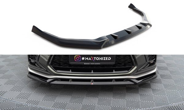 MAXTON DESIGN - Spoiler pod predný nárazník V.2, LEXUS NX F-SPORT MK2, Čierny lesk